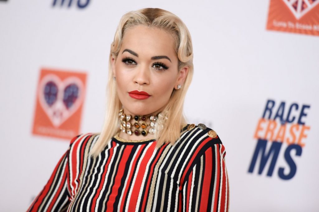 Rita Ora arrives at the 22nd Annual Race To Erase MS Event on Friday, April 24, 2015, in Los Angeles (Photo by Richard Shotwell/Invision/AP)