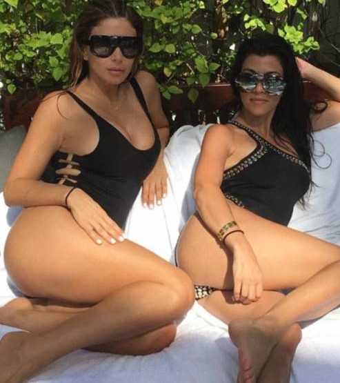 Kourtney with her BFF Larsa Pippen