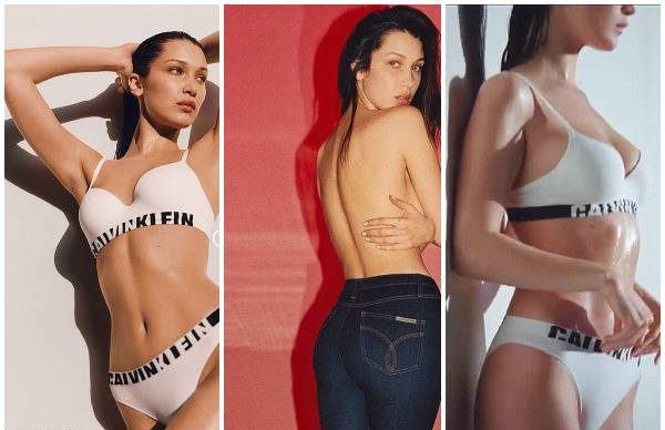 Bella Hadid Poses Topless For Calvin Klein Campagin