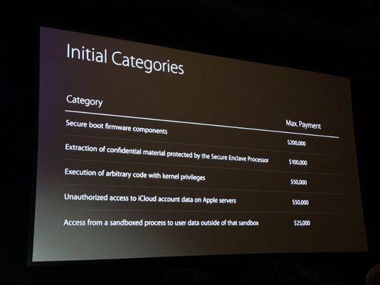 Apple to offer up to $200K for security bugs