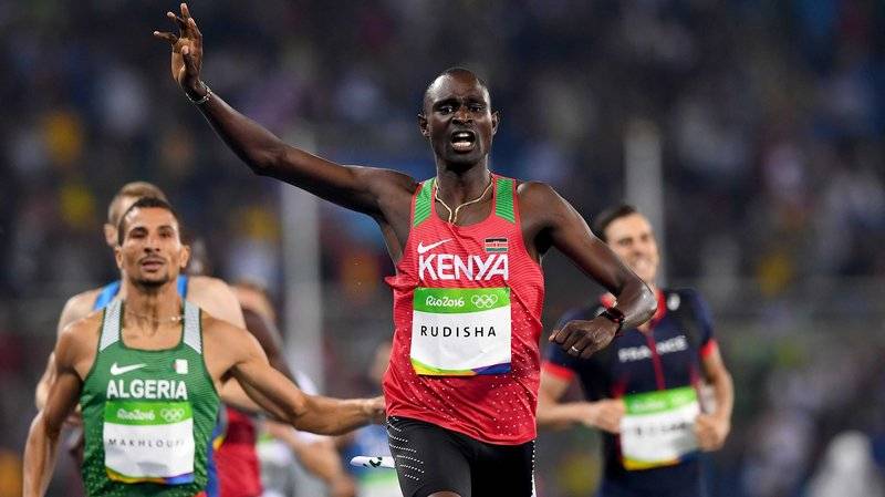 RUDISHA RETAINS 800M TITLE