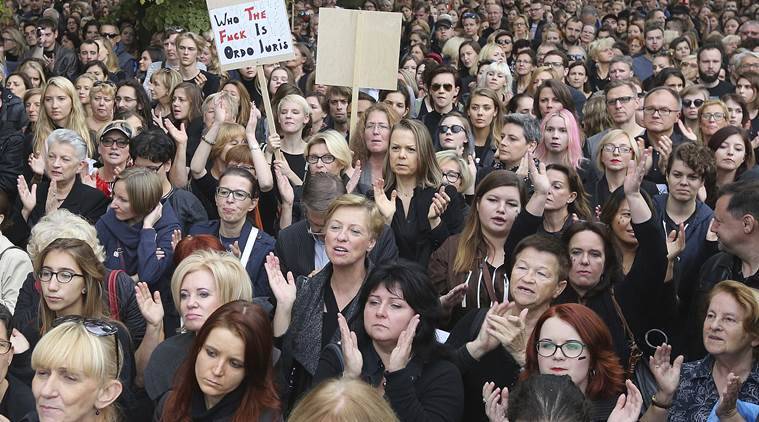 Black Monday Women In Poland Go On Strike Against Abortion Ban