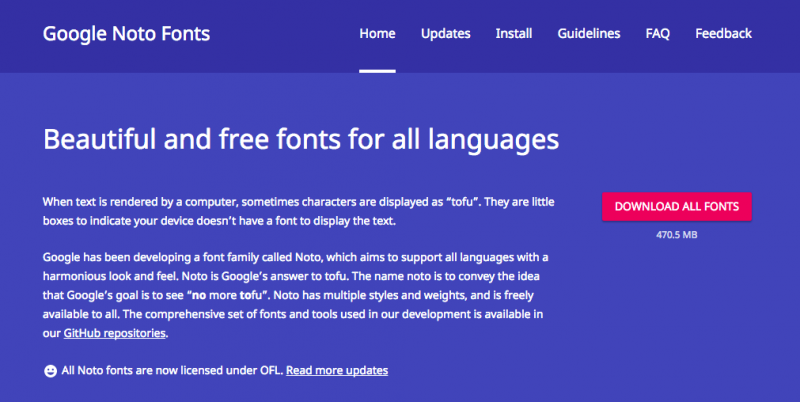 Google’s open source Noto: Free font covers 800 languages