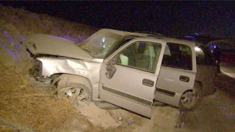 1 dead, 3 hurt as car jumps Los Angeles freeway, hits homeless camp