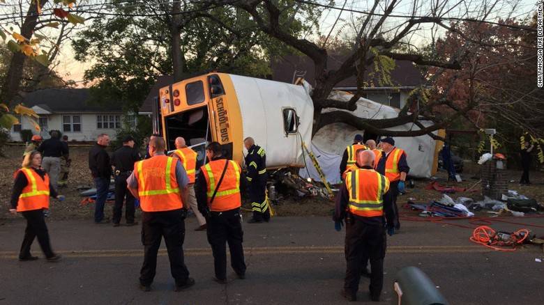 Bus driver arrested in fatal crash that killed 6 children in Tennessee