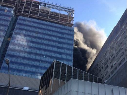 New York firefighters put out blaze at NYU hospital