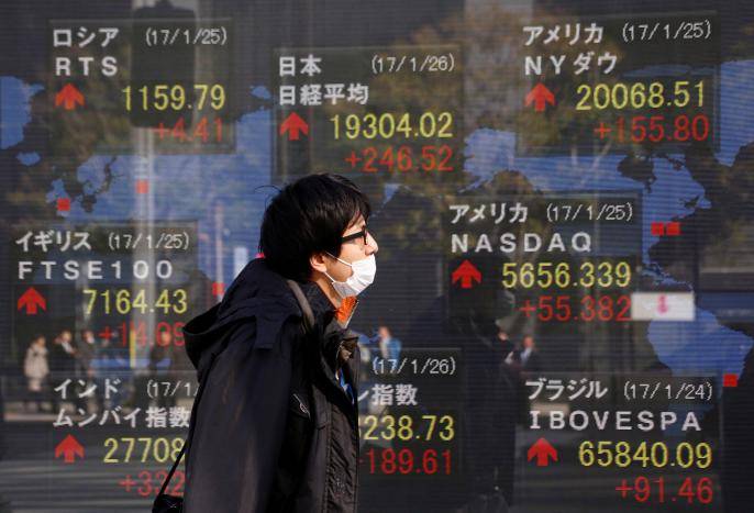 Asian shares rattled by Trump policy worries, dollar soft