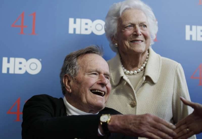 George HW Bush and wife in hospital