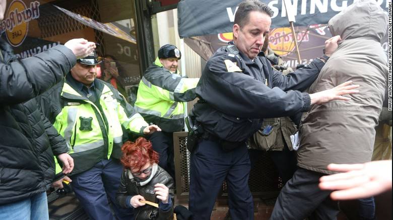 Police injured, more than 200 arrested at Trump inauguration protests in DC