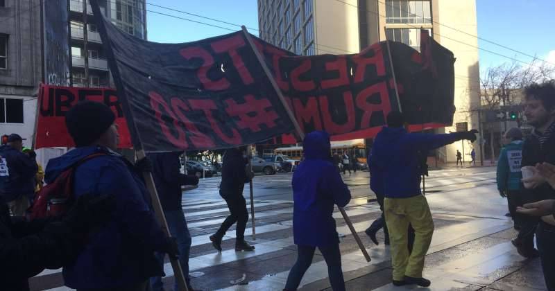 Uber Targeted By Anti Trump Protesters On Inauguration Day