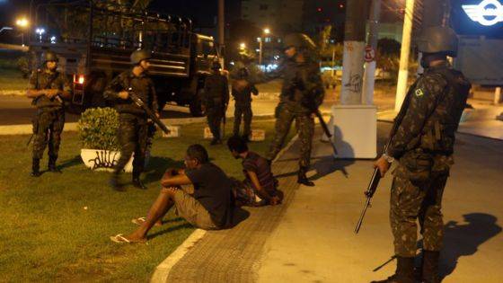 Brazil Troops Patrol City Of Vitoria Hit By Police Strike