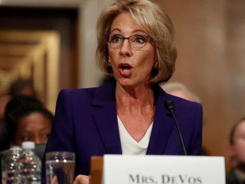 Education nominee Betsy DeVos wins Senate confirmation vote