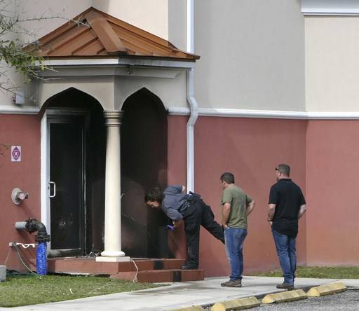 Florida mosque hit by arson, the second in the state in past 6 months