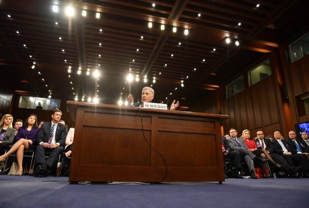 Supreme Court nominee Gorsuch stresses his independence from President Trump