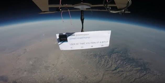 Space Group Protests Donald Trump From 90 000 Feet