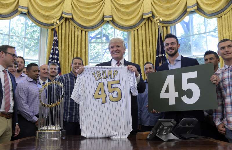 Cubs visit President Donald Trump at White House