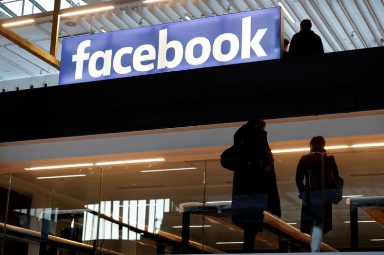 Facebook Logo Is Seen At A Start Up Companies Gathering At Paris' Station F In Paris