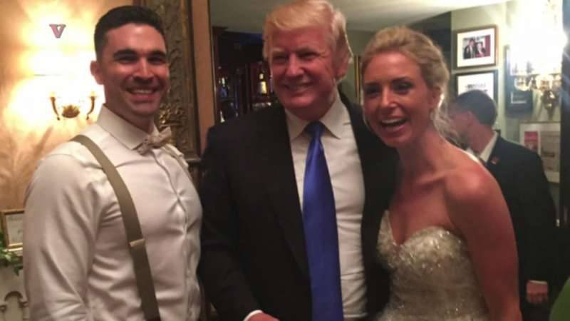 Trump crashes New Jersey wedding