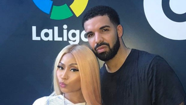 Drake Checks Out Nicki Minaj’s Butt As They Get Cozy At Celeb Soccer Game — Pics