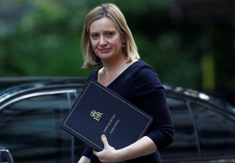 Britain's Home Secretary, Amber Rudd, Arrives In Downing Street For A Cabinet Meeting, In Central London