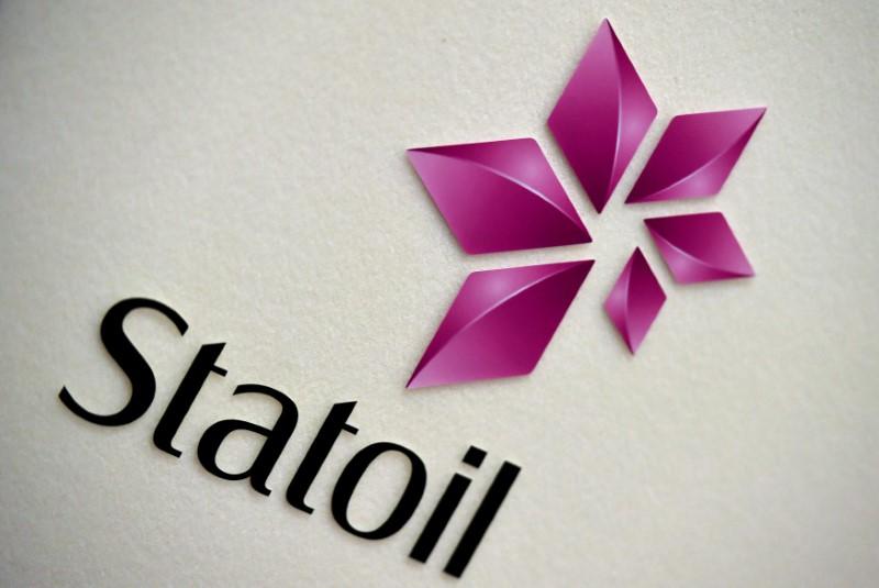 File photo: the company logo of statoil is seen during a company results presentation in london