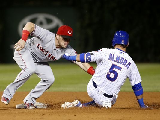 Gennett, Castillo lead Reds past Cubs 2-1