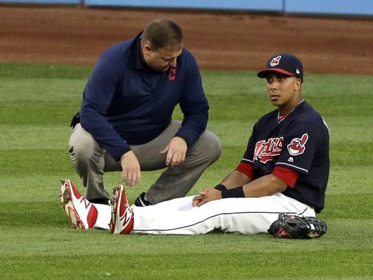 Indians’ Brantley undergoing tests on injured right ankle