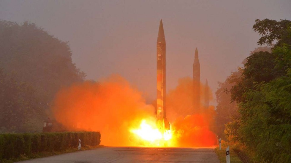 North Korea fires three missiles into sea