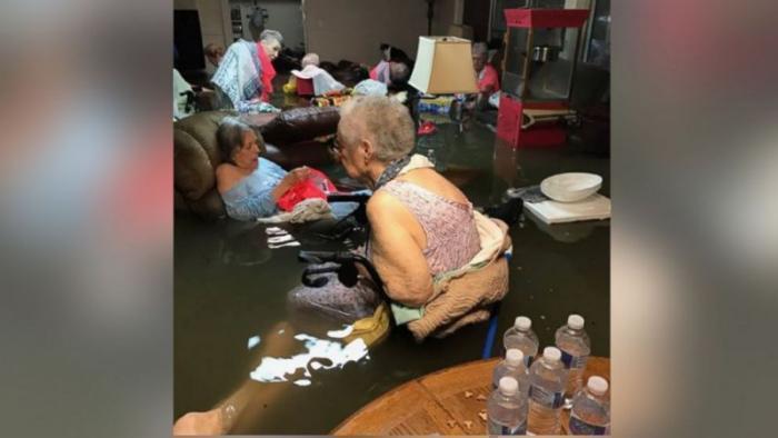 Photo of Texas nursing home residents in waist-deep water prompts rescue