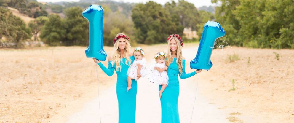 Sisters who gave birth 20 minutes apart celebrate their daughters’ 1st birthday