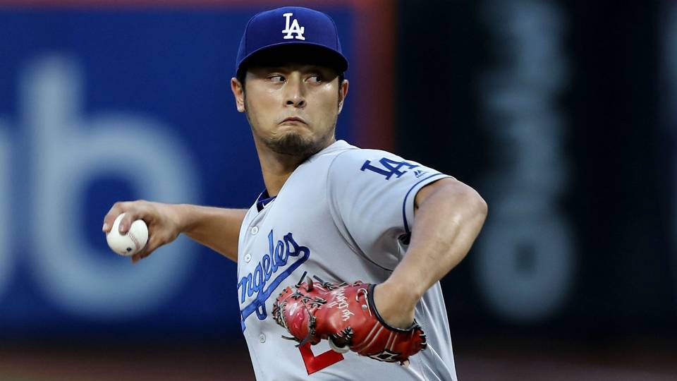 Yu Darvish strikes out 10, earns win in Dodgers debut