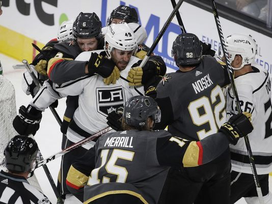 Golden Knights drop first home game to Kings