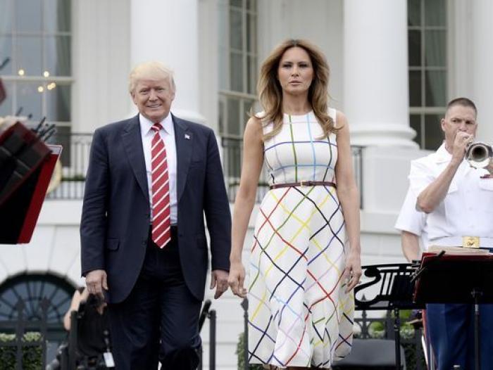 Melania Trump’s made-in-Italy dress undermines POTUS made-in-USA tweet