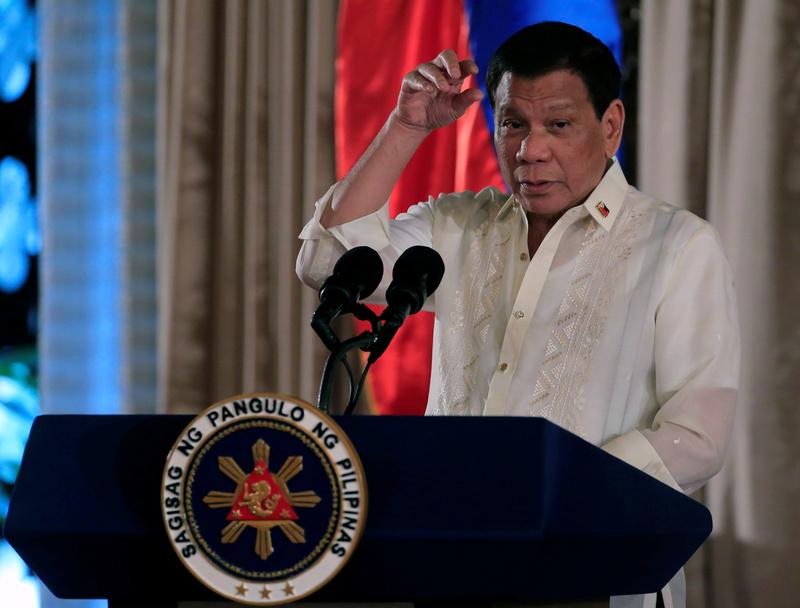 Philippine leader changes his tune with praise for U.S. allies