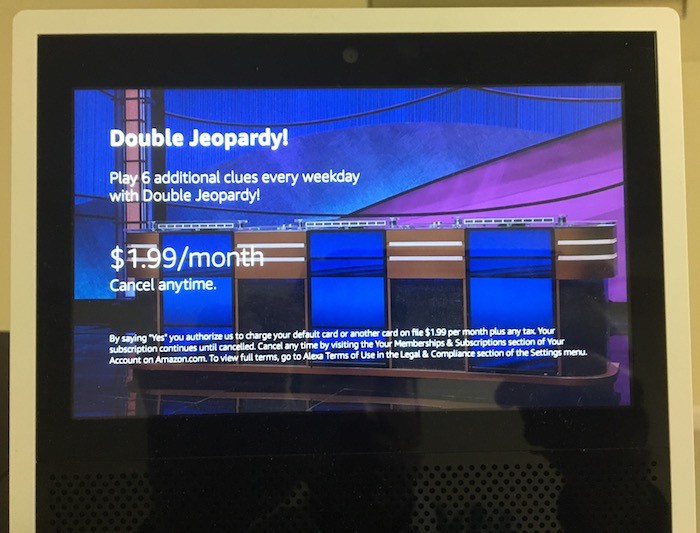 Amazon’s first Alexa benefit for Prime members: Double Jeopardy