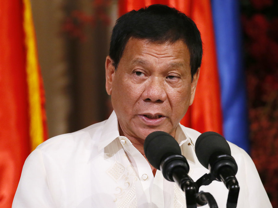 Philippine leader says someone should talk to Kim Jong Un