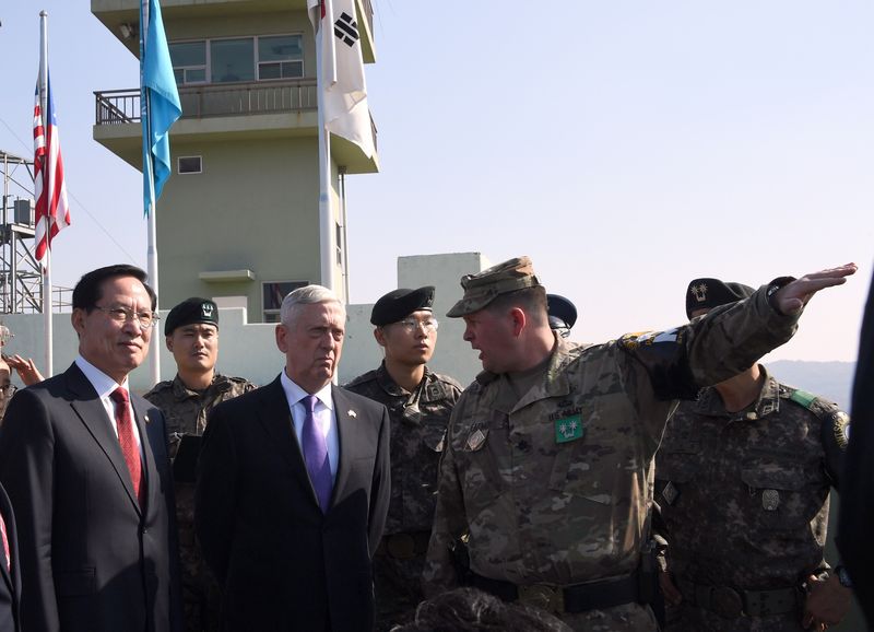 On North Korea Border, Mattis Says Kim Threatening ‘Catastrophe’