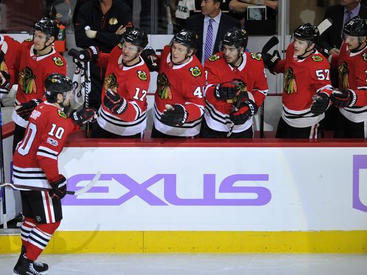 DeBrincat helps Blackhawks pound Ducks 7-3