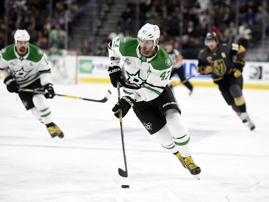 Faksa’s first career hat trick leads Stars to 3-0 win