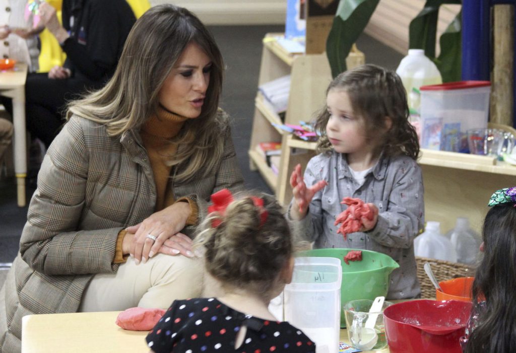 Melania Trump visits military families in Alaska