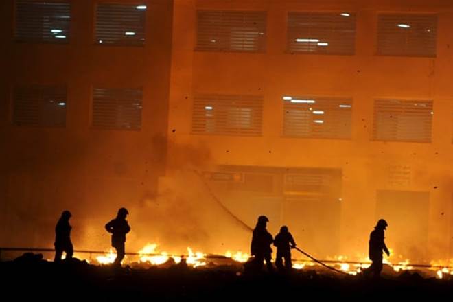 Skyscraper fire kills 10 in northern Chinese city of Tianjin