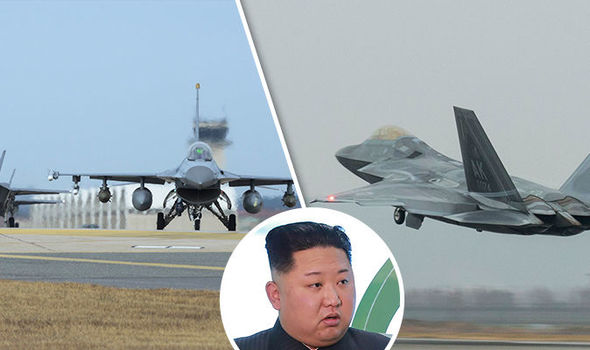 US and South Korea send 230 aircraft in military drill ready to fight Kim Jong-un tonight