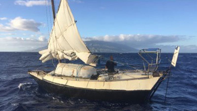 Australian man in homemade boat rescued off Hawaii after 100 day voyage