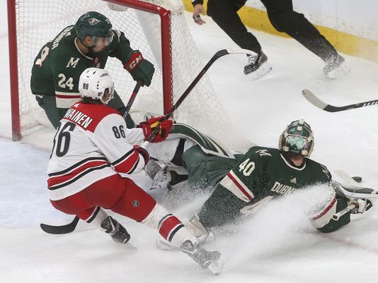 Staal scores twice more for Wild in 6-2 romp over Hurricanes