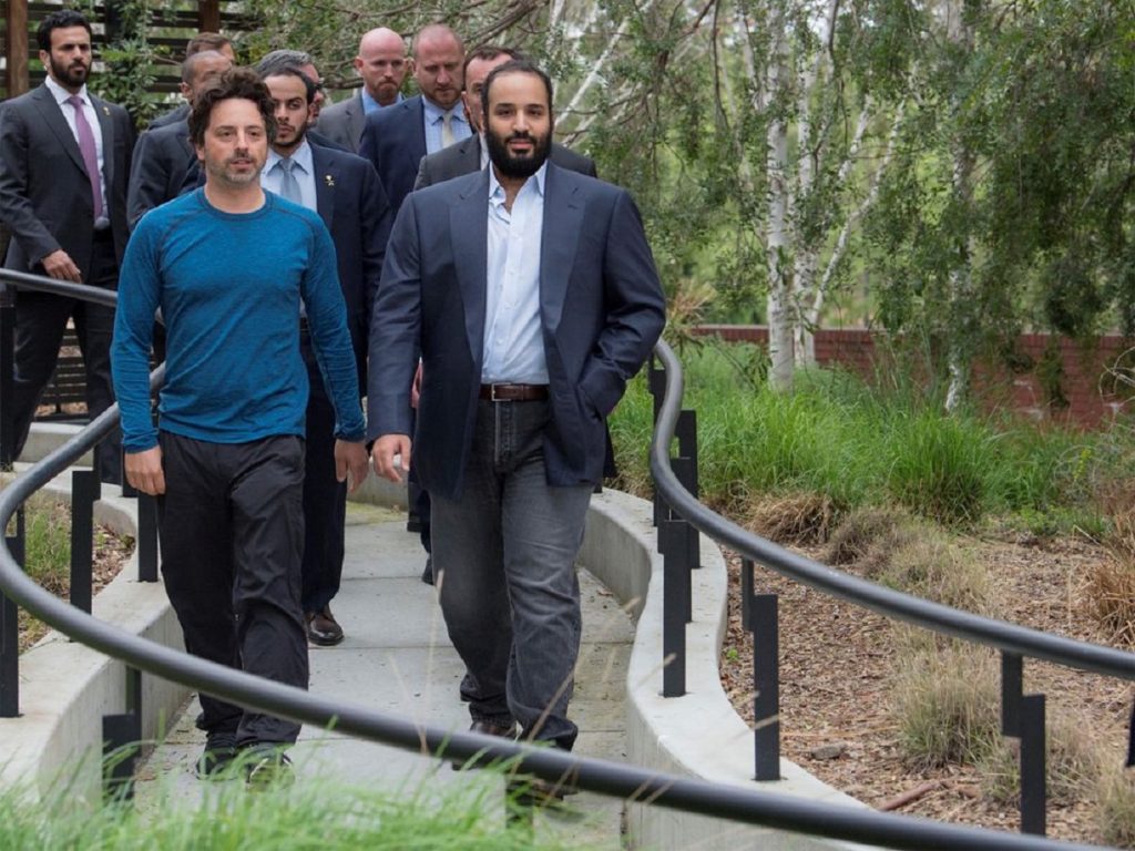 Google, Thiel Feature in Saudi Prince’s Silicon Valley Tour