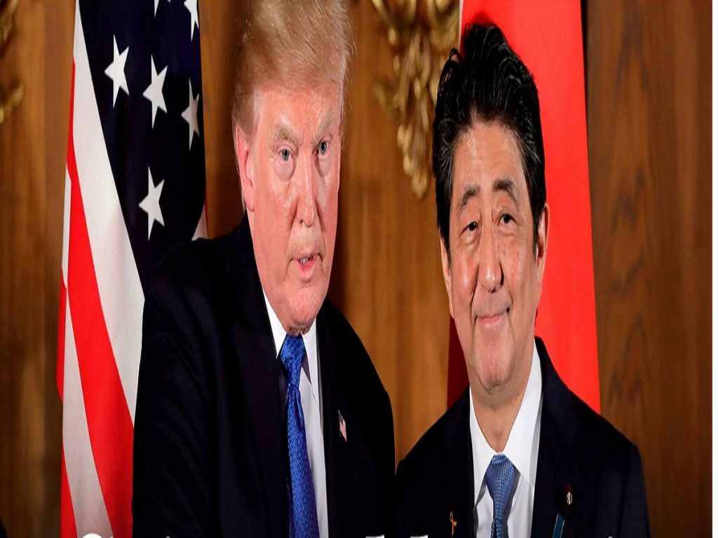 A grumpy Trump welcomes Japan’s weakened leader