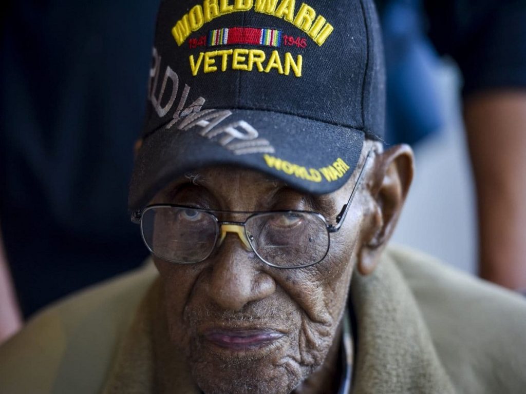 On the cusp of 112, a whirlwind tour for World War II’s oldest veteran