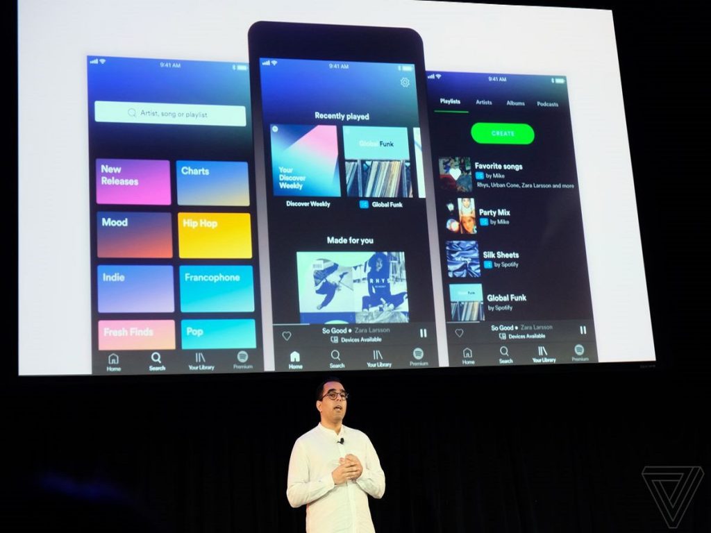 Spotify launches a redesigned app with on demand playlists for free users