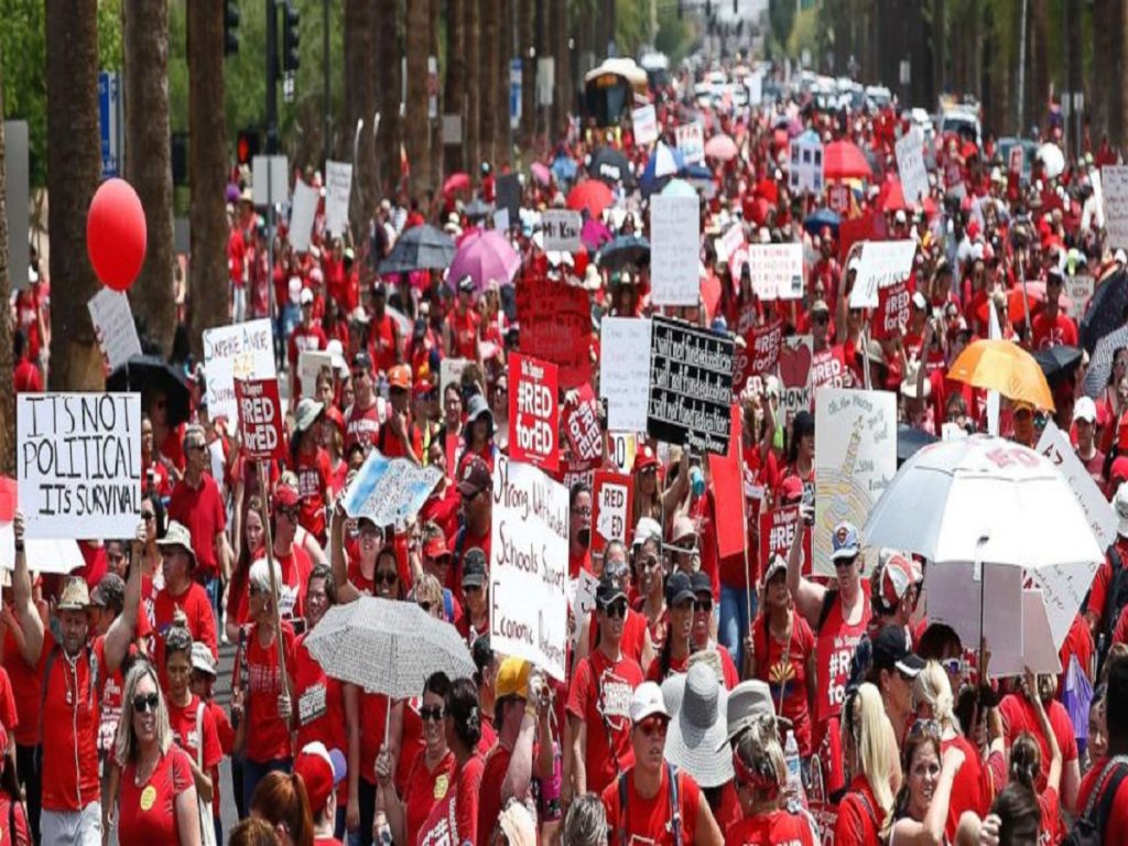 Teachers say ‘frustration’ over decade of cuts to education is fueling nationwide revolt