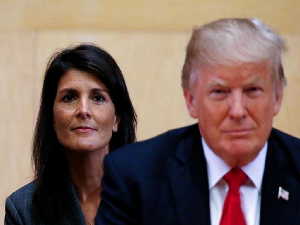 U.S. envoy to U.N. Haley says relationship with Trump is ‘perfect